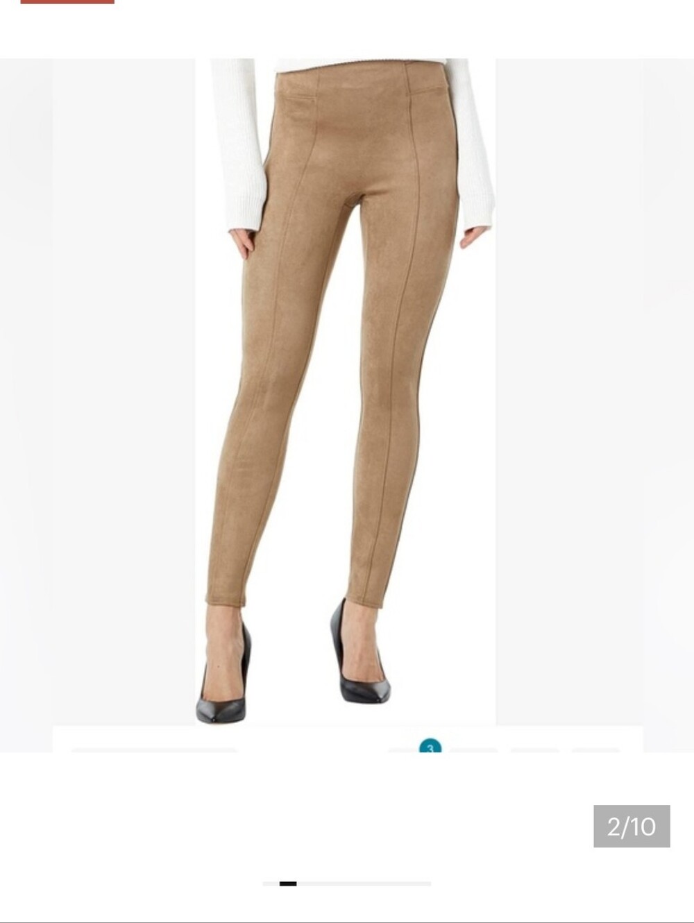 Spanx Faux Suede Leggings Camel Tan Sz Small